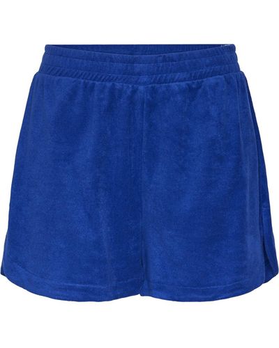 Pieces Pcanya frotte hw shorts sww - Blau