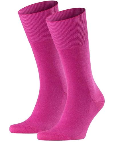 FALKE Socken 2er pack airport, kurzstrumpf, freizeit- und business-socken, unifarben - Pink