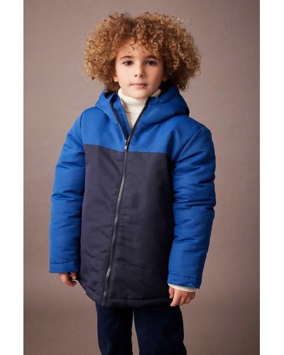 Defacto Wasserabweisender mantel mit kapuze für jungen a2521a823wn - Blau