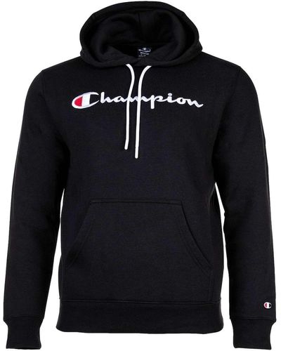 Champion Hoodie sweatshirt, pullover, kapuze, logo, einfarbig - Schwarz