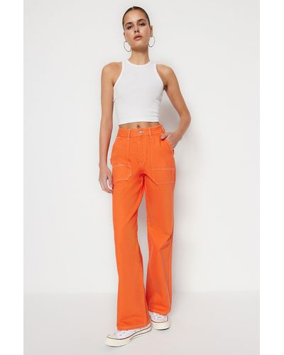 Trendyol Jeans wide leg - Orange