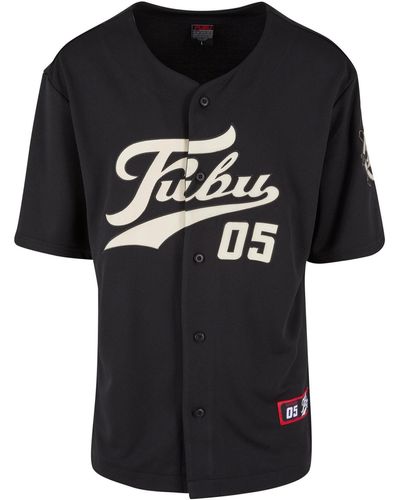Fubu Fm241-007-2 varsity baseball jersey - Schwarz