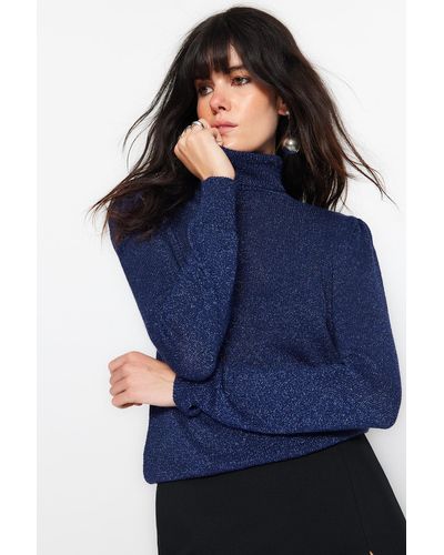 Trendyol Pullover slim fit - Blau