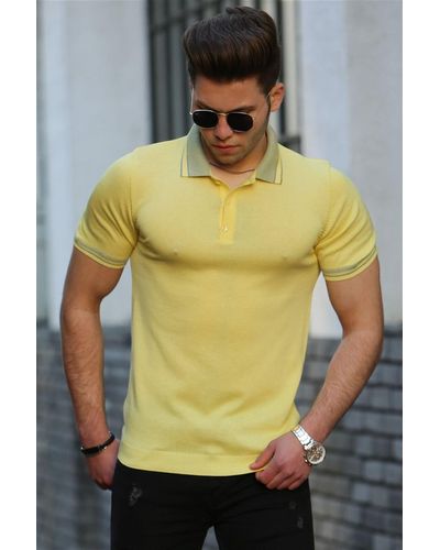Madmext Es polo-t-shirt - Gelb