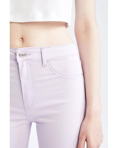 Defacto Anna super skinny fit hose mit hoher taille - Pink