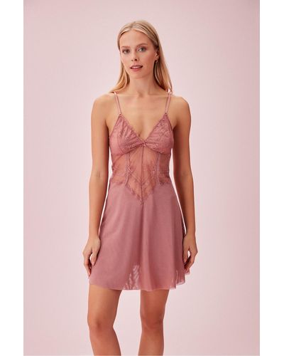 SUWEN Mi amore nachthemd – bequemes und stilvolles design - Pink