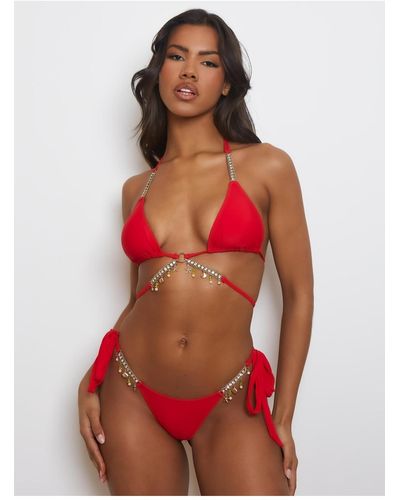 Moda Minx Bikini-hose unifarben - Rot