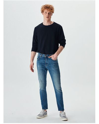 LTB Louis y skinny jeanshose mit normaler taille und schmalem bein - Blau