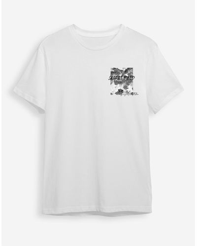 Trendyol Es t-shirt mit normaler schnittführung und aufgedrucktem text - Weiß