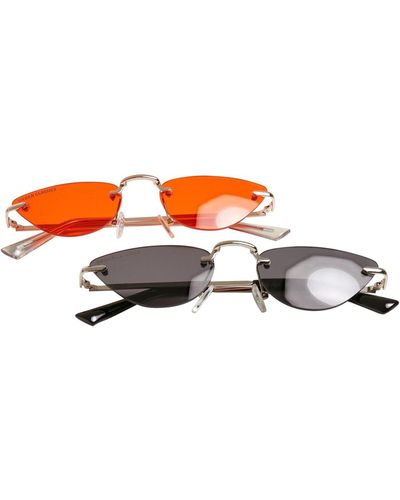 Urban Classics Unisex-sonnenbrille manhattan 2er-pack - one size - Orange