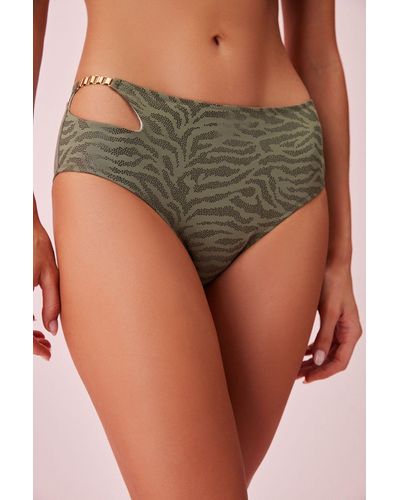 SUWEN Bikinihose mit print und detail - Grün