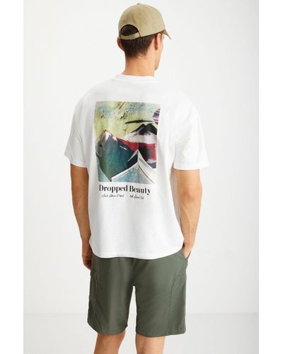 Grimelange Trenton t-shirt, rundhalsausschnitt, 100 % baumwolle, bedruckt, - Grün