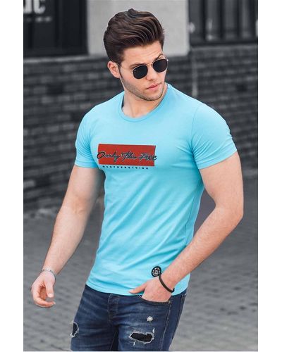 Madmext T-shirt regular fit - Blau