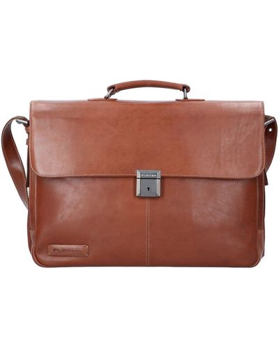 Plevier Laptoptasche unifarben - Braun