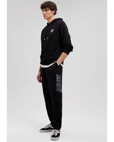 Mavi Schwarze jogginghose mit logo-print -900 - Weiß