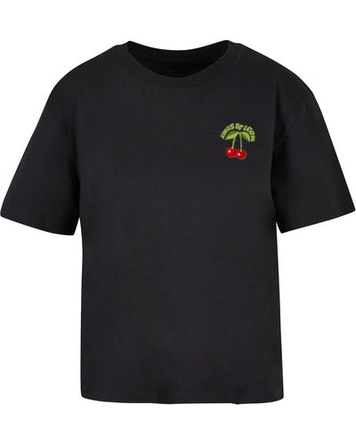 Merchcode Kol cherry logo t-shirt - Schwarz