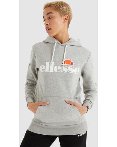 Ellesse Hoodie torices pullover, sweatshirt, pullover, kapuze, logo print - Grau