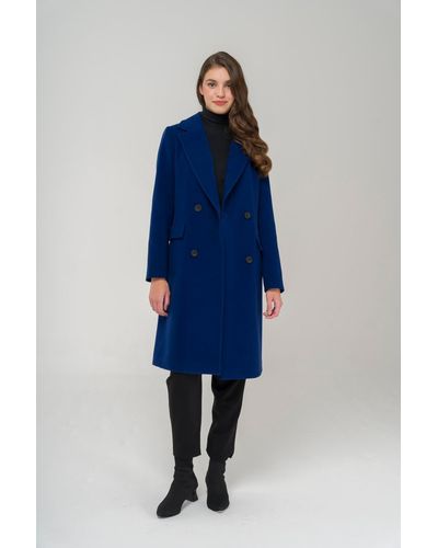 Olcay Zweireihiger mantel mit pattentasche saks - Blau