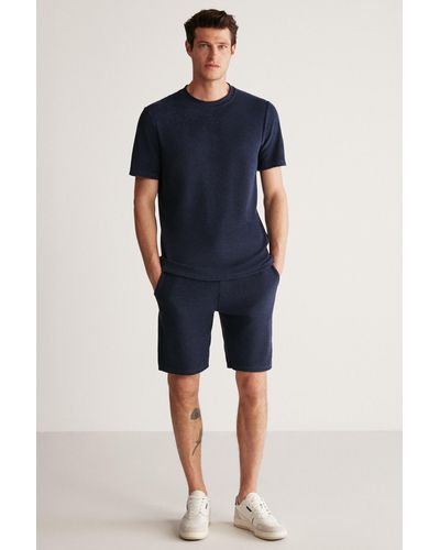Grimelange Tylor shorts aus frottee in regulärer passform in marineblau
