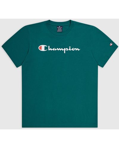 Champion T-shirt mit eckigem ausschnitt - Grün
