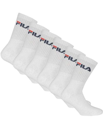 Fila Unisex socken, 6er pack – crew socks, frottee, tennis, sport (2x 3 paar) - 35-38 - Mettallic