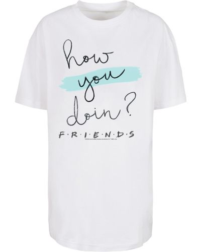 F4NT4STIC Wie geht es dir? handschrift mit t-shirt mit verlängerter  schulter in Weiß | Lyst DE | T-Shirts