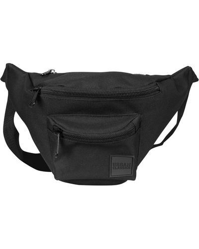 Urban Classics Unisex-hüfttasche mit dreifachem reißverschluss - one size - Schwarz