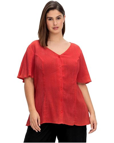 Sheego Bluse regular fit - Rot