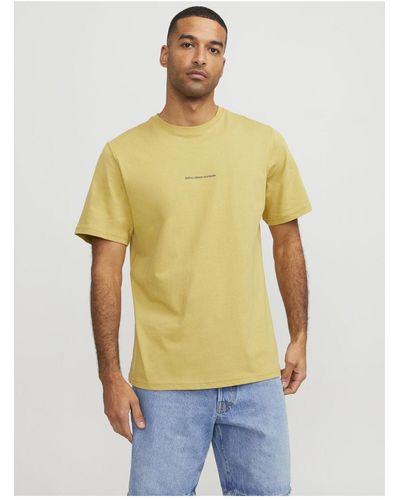 Jack & Jones T-shirt mit bedrucktem rundhals-t-shirt - Gelb
