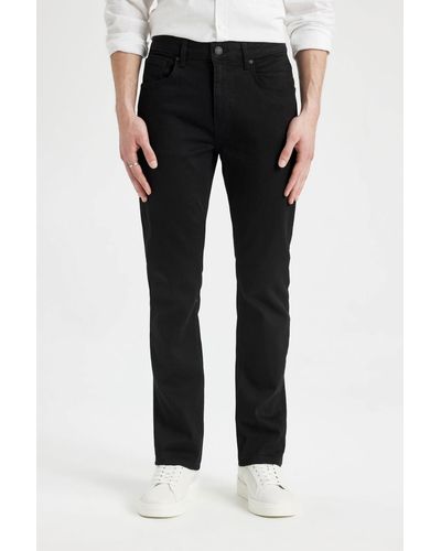 Defacto Sergio jeanshose mit normaler passform, normale taille, röhrenbein, - Schwarz