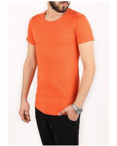 Madmext Farbenes fahrrad-t-shirt mit rundhalsausschnitt - Orange