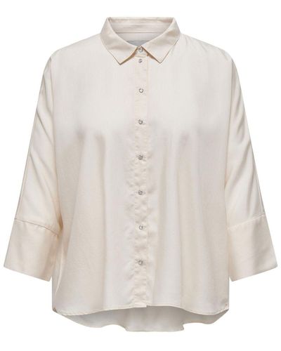 Only Carmakoma Hemd komfort fit hemdkragen hemd - Weiß