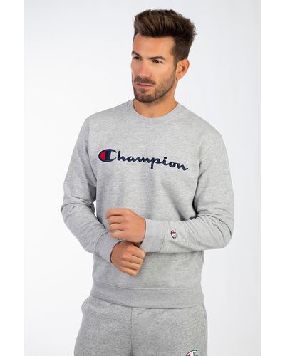 Champion Sweatshirt mit rundhalsausschnitt - Grau