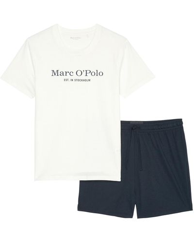 Marc O' Polo Pyjama mix & match baumwolle - Weiß