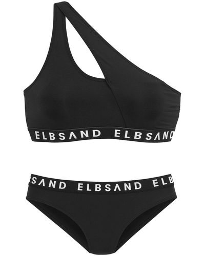 Elbsand Bikini-set unifarben - Schwarz