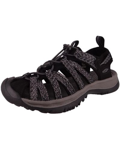 Keen Trekking-sandalen sandalen wanderschuhe whisper 1028815 black/steel grey polyester mi - Schwarz