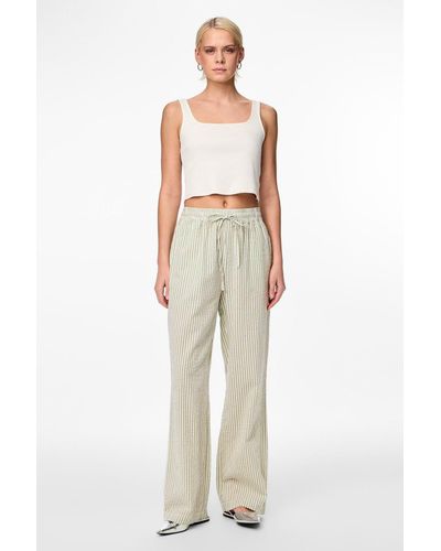 Pieces Pcsally hw loose string pant noos - Natur
