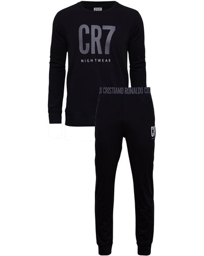 Cristiano Ronaldo CR7 Pyjama set geometrisches muster - Schwarz