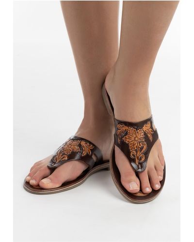 Usha Festival sandalen aus leder rakata - Braun