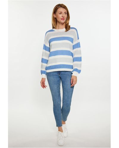 usha BLUE LABEL Pullover relaxed fit - Blau