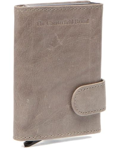 The Chesterfield Brand Antique buff portland kreditkartenetui rfid leder 7 cm - Braun