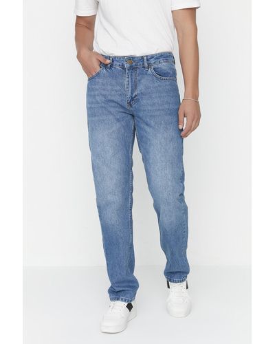 Trendyol E straight-fit-jeans - Blau