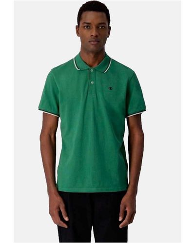Champion Shirt kurzarm-poloshirt mit kragen und knopfleiste in regular-fit - Grün
