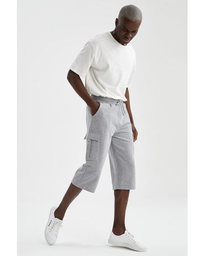Defacto Regular fit – wendbare capri-shorts - Grau