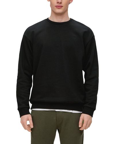 Qs By S.oliver Sweatshirt mit normaler passform - Schwarz