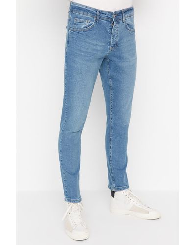 Trendyol E slim-fit-jeans-jeans aus stretchstoff - Blau