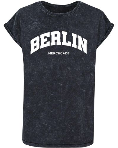 Merchcode Ladies berlin wording t-shirt in Grün | Lyst DE | T-Shirts