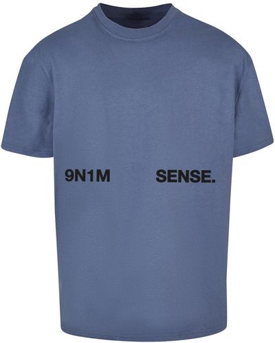 9N1M SENSE Sense spaced logo tee - Blau