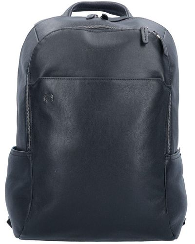Piquadro Black square rucksack leder 39 cm laptopfach - Blau