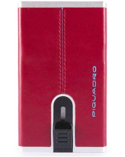Piquadro Blue square kreditkartenetui rfid leder 6 cm - Rot